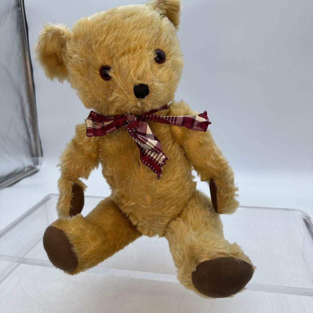 Vintage 1950s Pedigree Mohair Teddy Bear with Growler Fully Jointed 16.5”